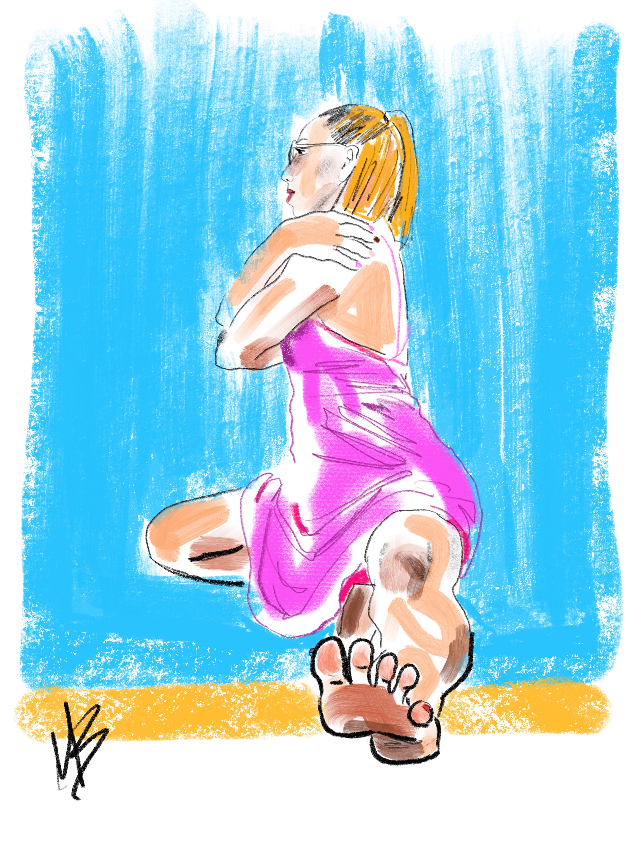 Use all the crayons in the box. All the colors are special. | yoga art inspired by @yogaroxstar @colorsofyoga @yogalooksgood #yogi #yoga #yogaart #yogaartist #color 