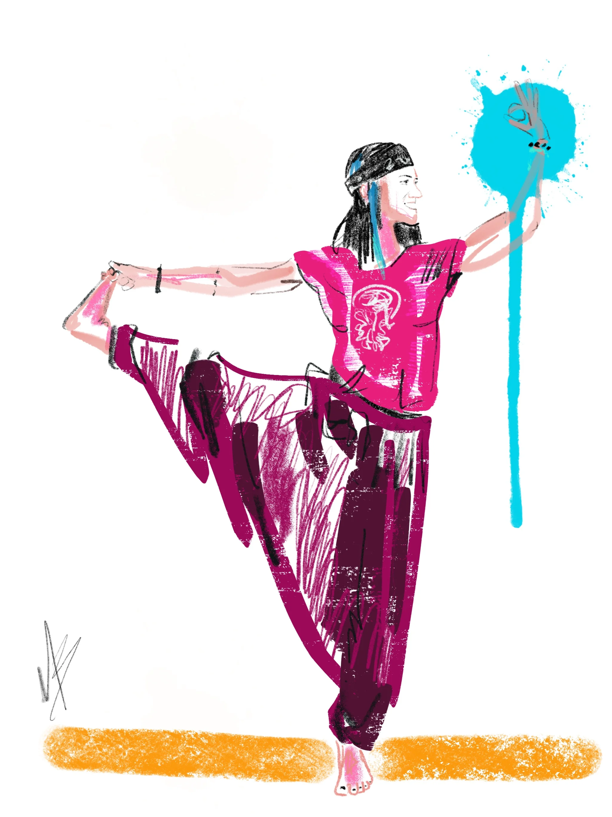 You’ve got today. How you gunna use it? | art inspired by @ingridantunes @yogin.app @vogueindia #yogi #yoga #yogaart #yogaartist #fitness 