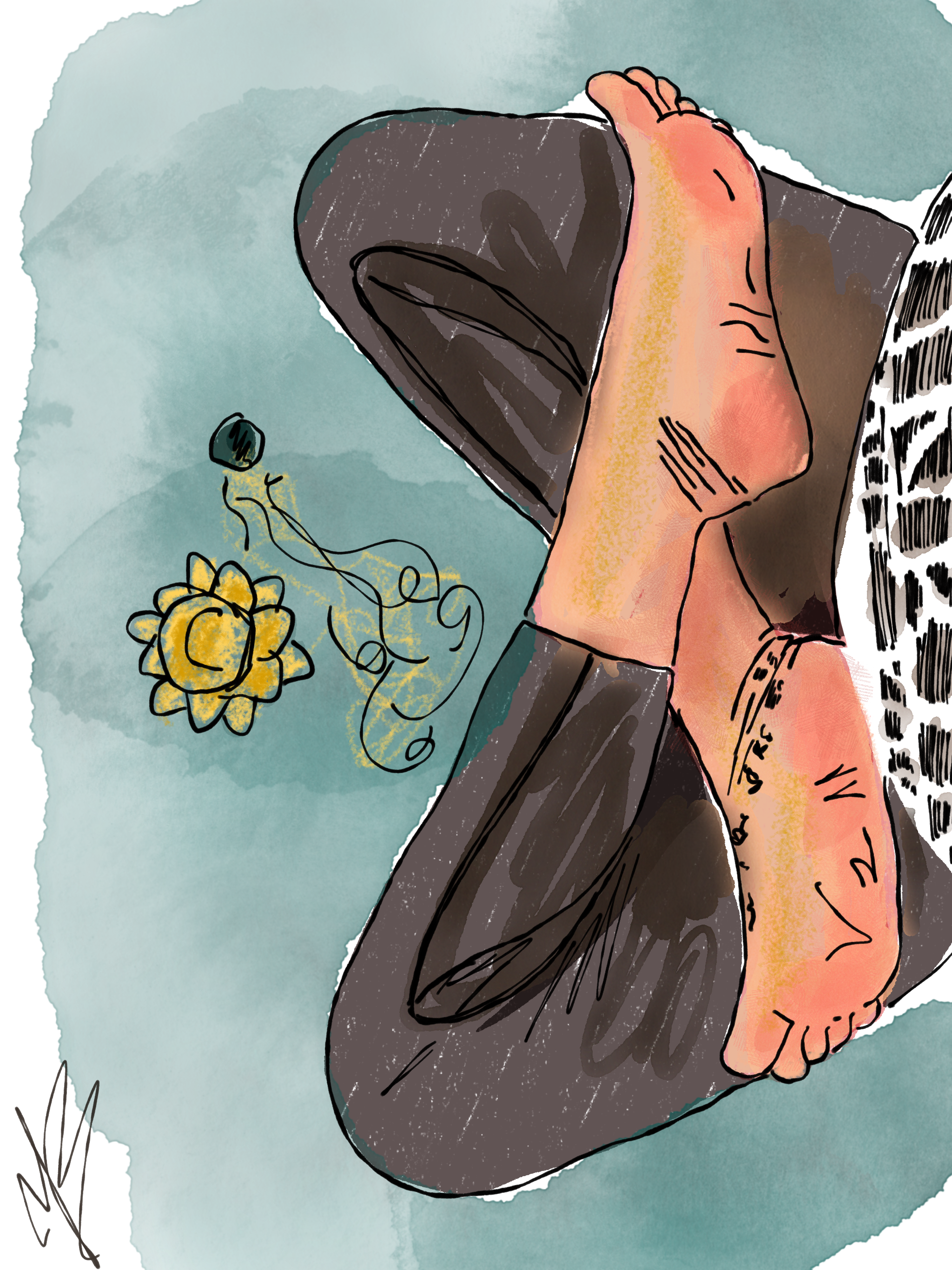 Light a candle and shine into the darkness. | art inspired by @irene_yogasoul #yoga #yogi #yogaart #yogaartist #lotus 