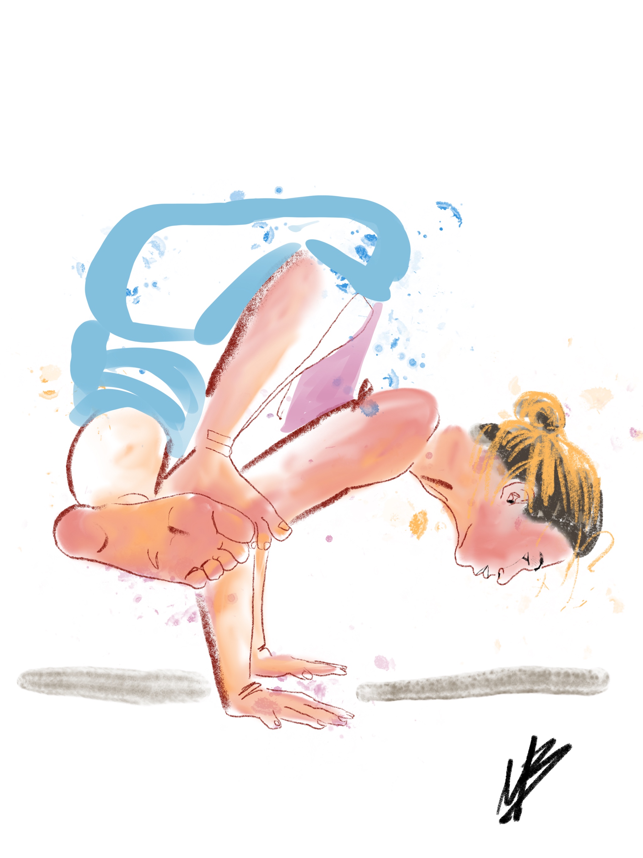 Show up even when you don’t feel like it | art inspired by @no.mud_no.lotus #yogi #yoga #yogaart #yogaartist #fitness 