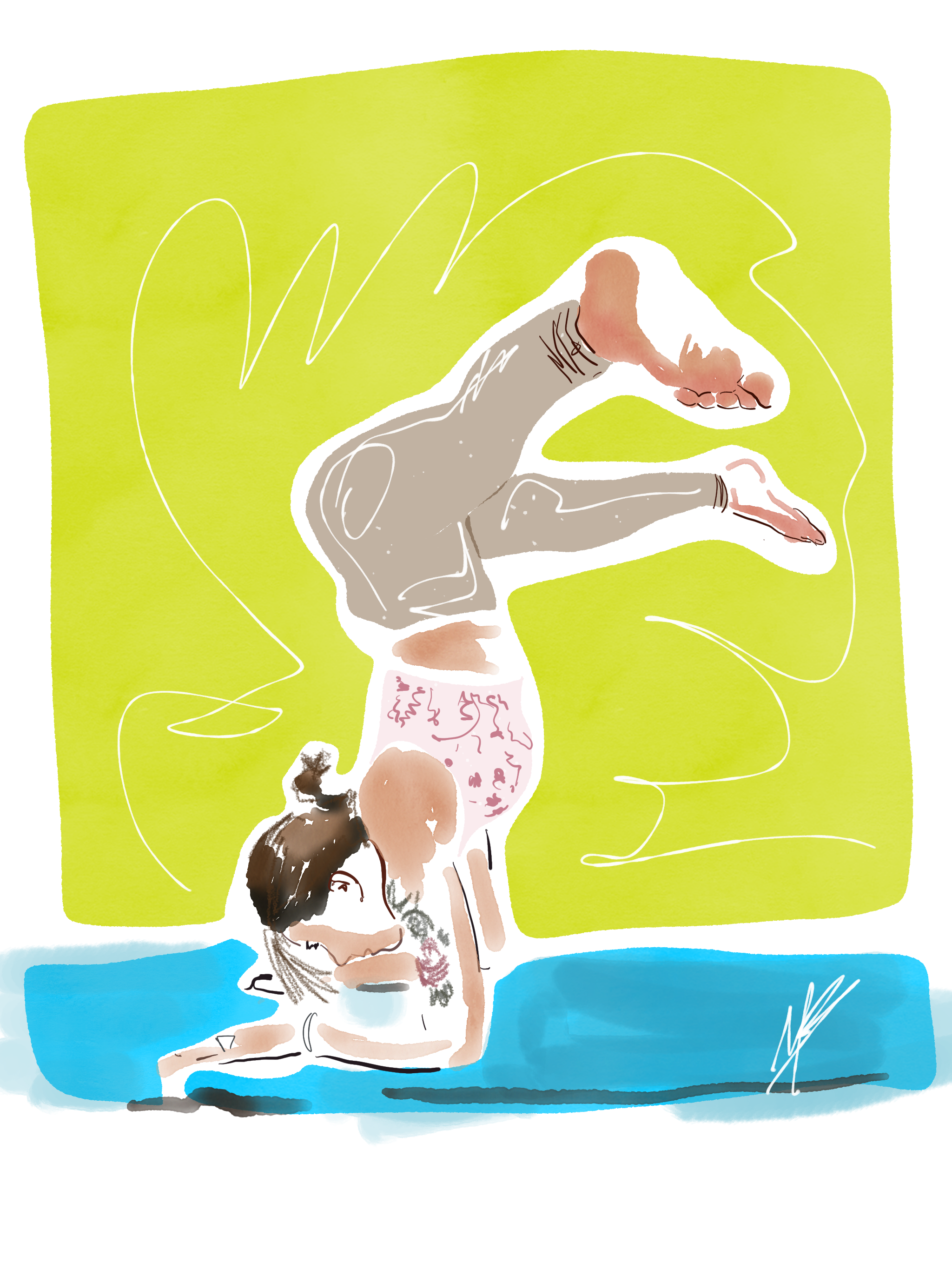 The path appears as you walk it, not before. Step out. | art inspired by @inkaimmonen #yoga #yogi #yogaart #yogaartist #fitness 