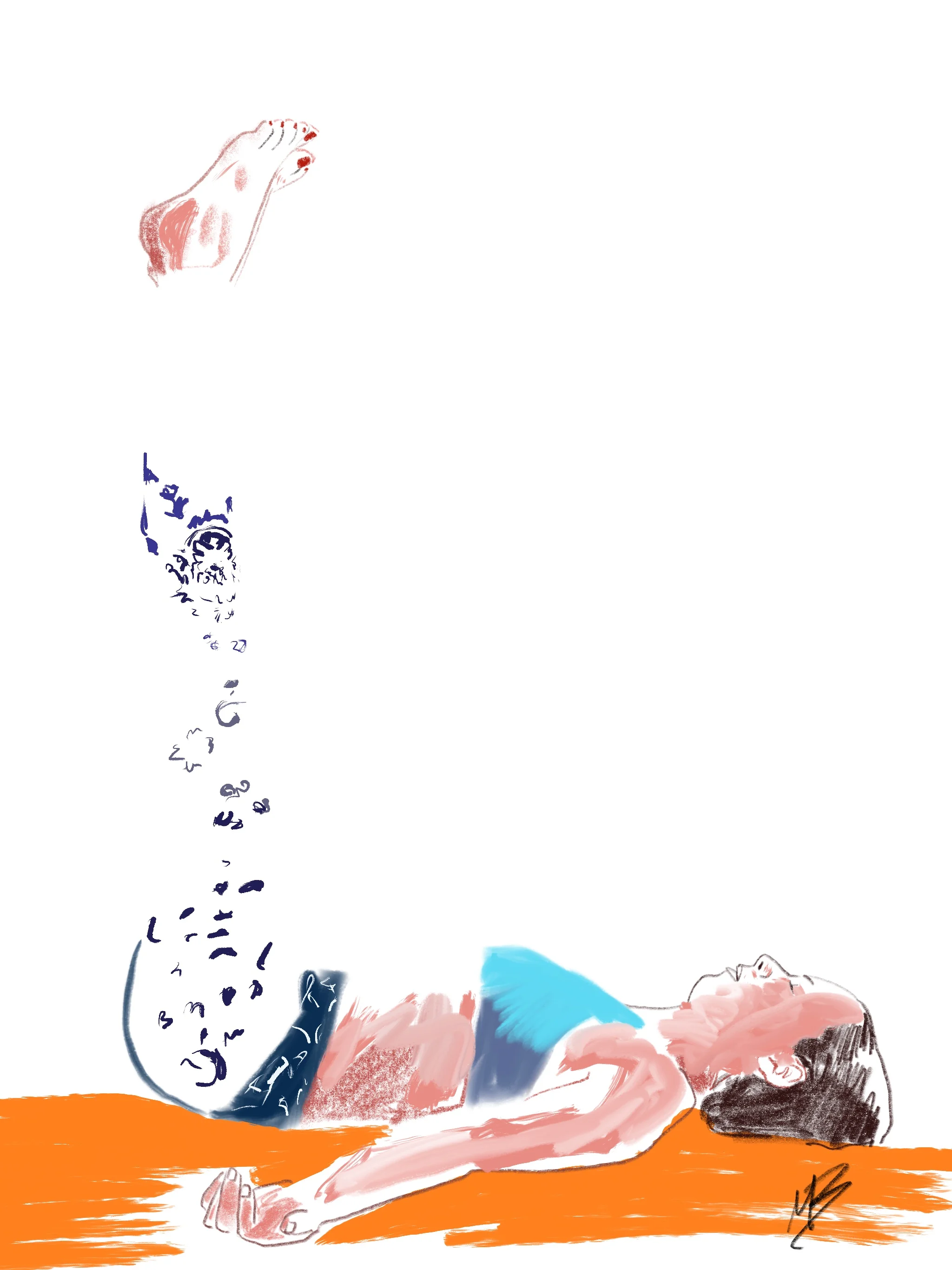 Upward and onward. | art inspired by @kimslovinyoga #yoga #yogi #yogaart #yogaartist #legsupthewall 