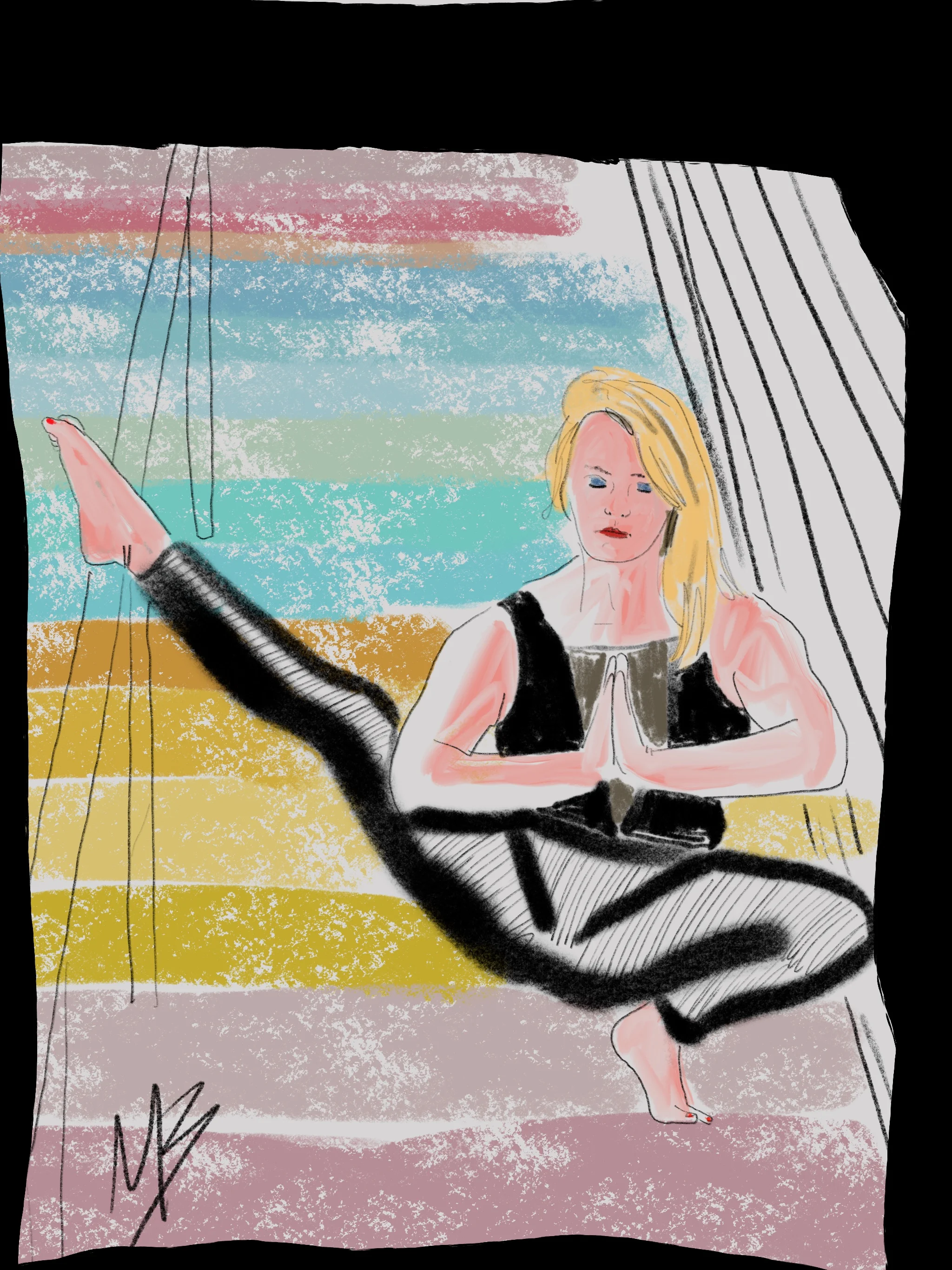 That thing you’ve been avoiding, it’s calling. Go meet it head on. | art inspired by @valfeachen @bfeachen101 @blackswanyogahouston @yogapodwesthouston #yogi #yoga #yogaart #yogaartist #fitness 