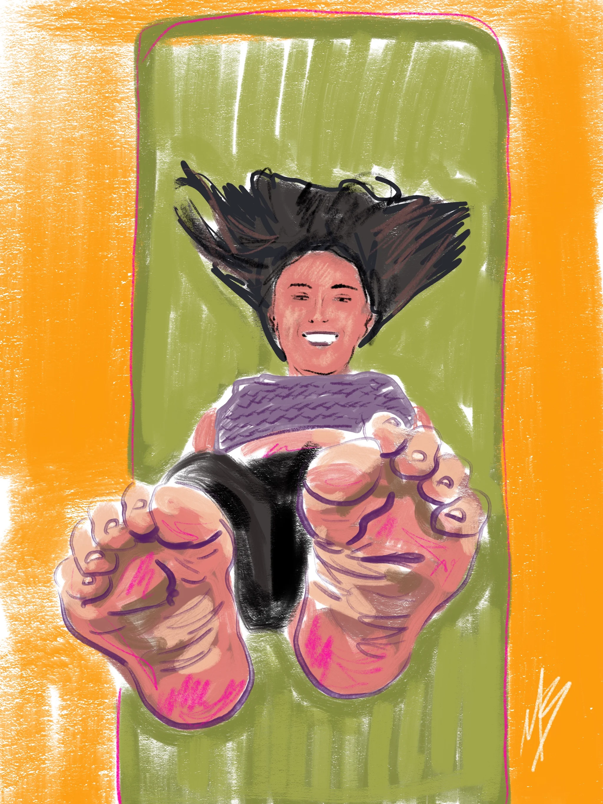 Jump in with both feet. There’s much to do | art inspired by @ross_paparella_ #yoga #yogi #yogaart #yogaartist #fitness 
