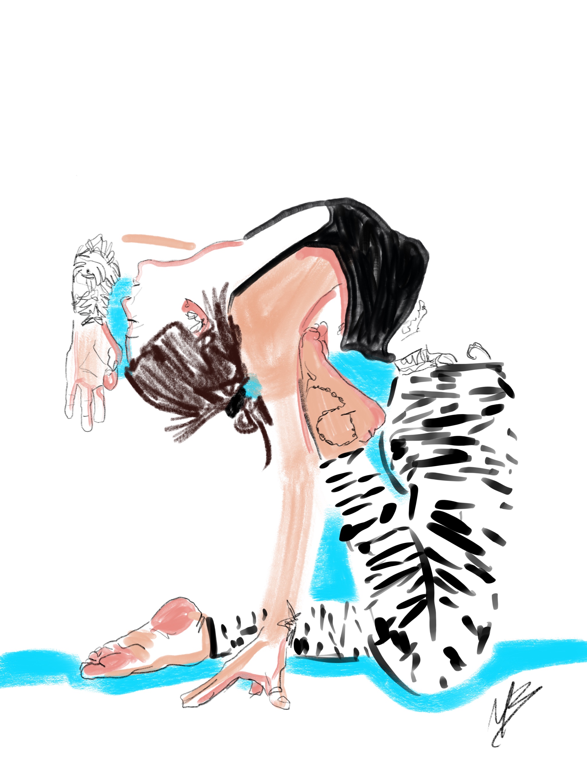 Storms will come but they don’t have to define you. | art inspired by @laurenscolari #yoga #yogi #yogaart #yogaartist #fitness 