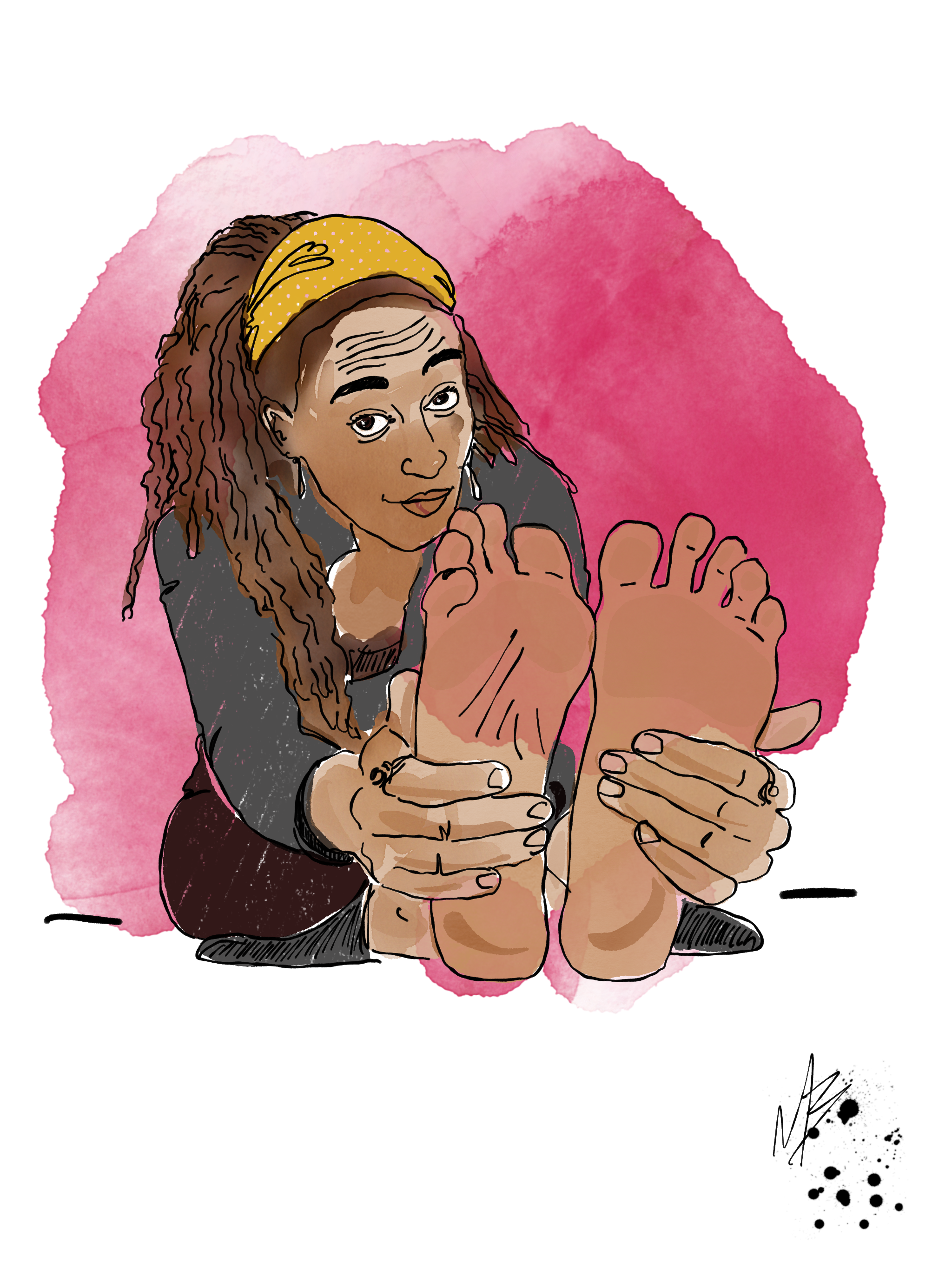 Be careful little feet where you go. The road ahead might be difficult, but it won’t always be. | art inspired by @bethanytrozzo #yoga #yogi #yogaart #yogaartist #fitness 