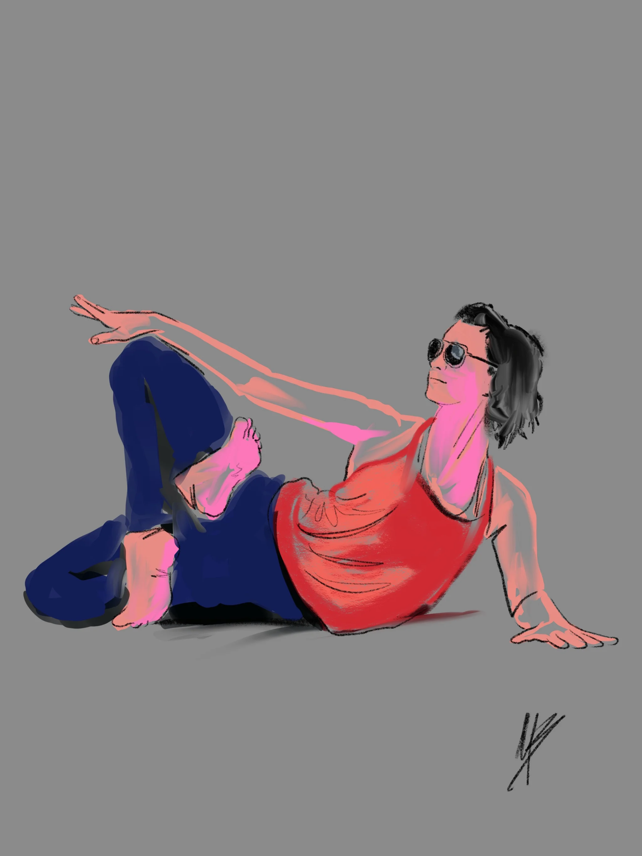 ​Another year around the sun ☀️ | art inspired by @takenoprisoners42 #yogi #yoga #yogaart #yogaartist #fitness