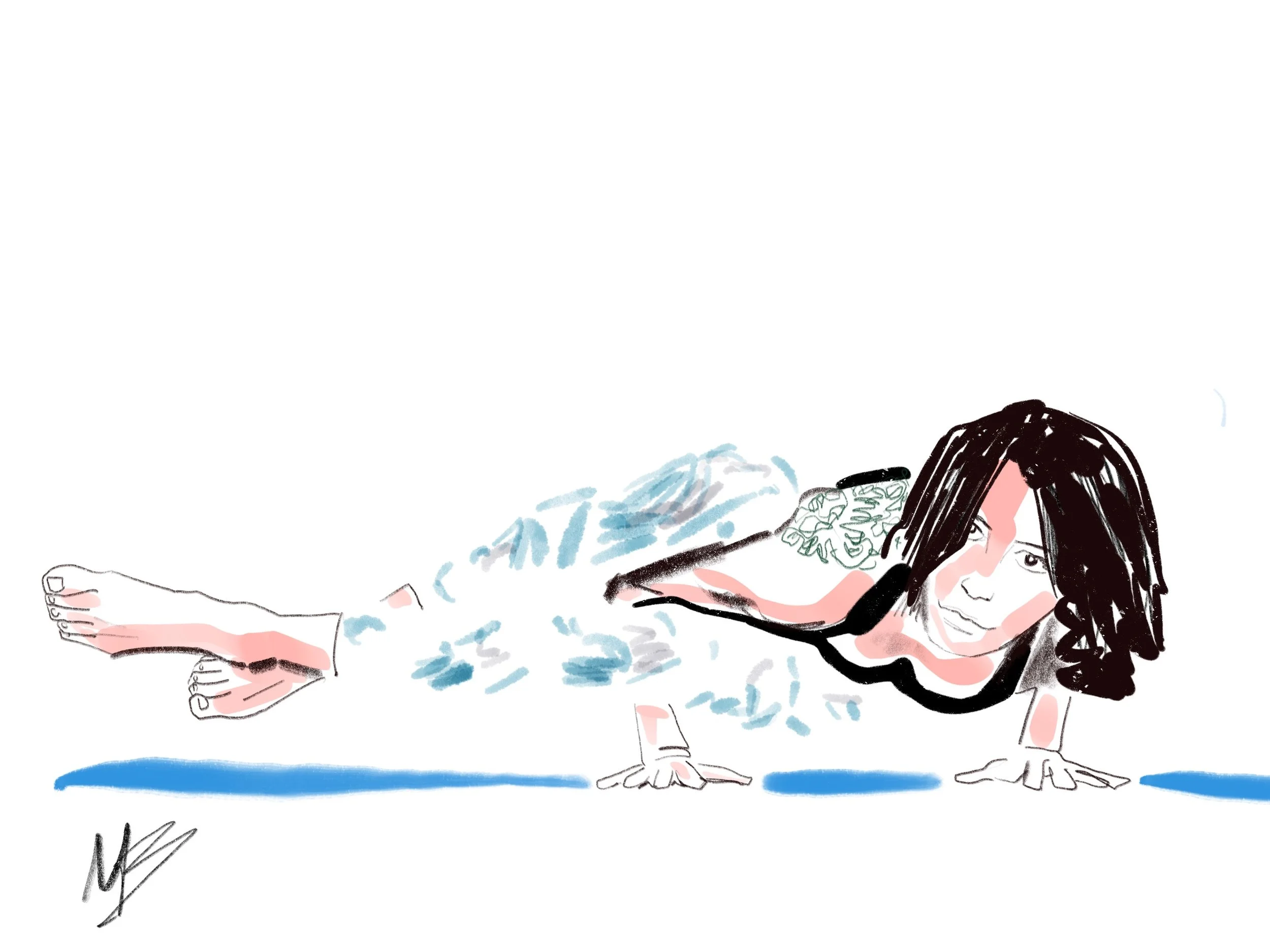 Be you & do your thing, regardless of who seems to be watching or not. | art inspired by @claudiapiolanti #yogi #yoga #yogaart #yogaartist #fitness 