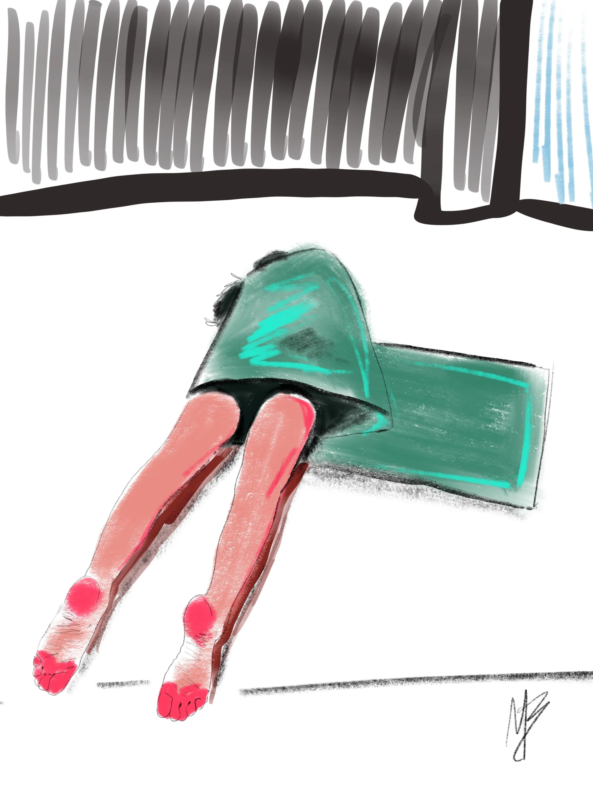 Monday got you all like... | art inspired by @mandukayoga @taehee.moment #yoga #yogi #yogaart #yogaartist #yogamat 