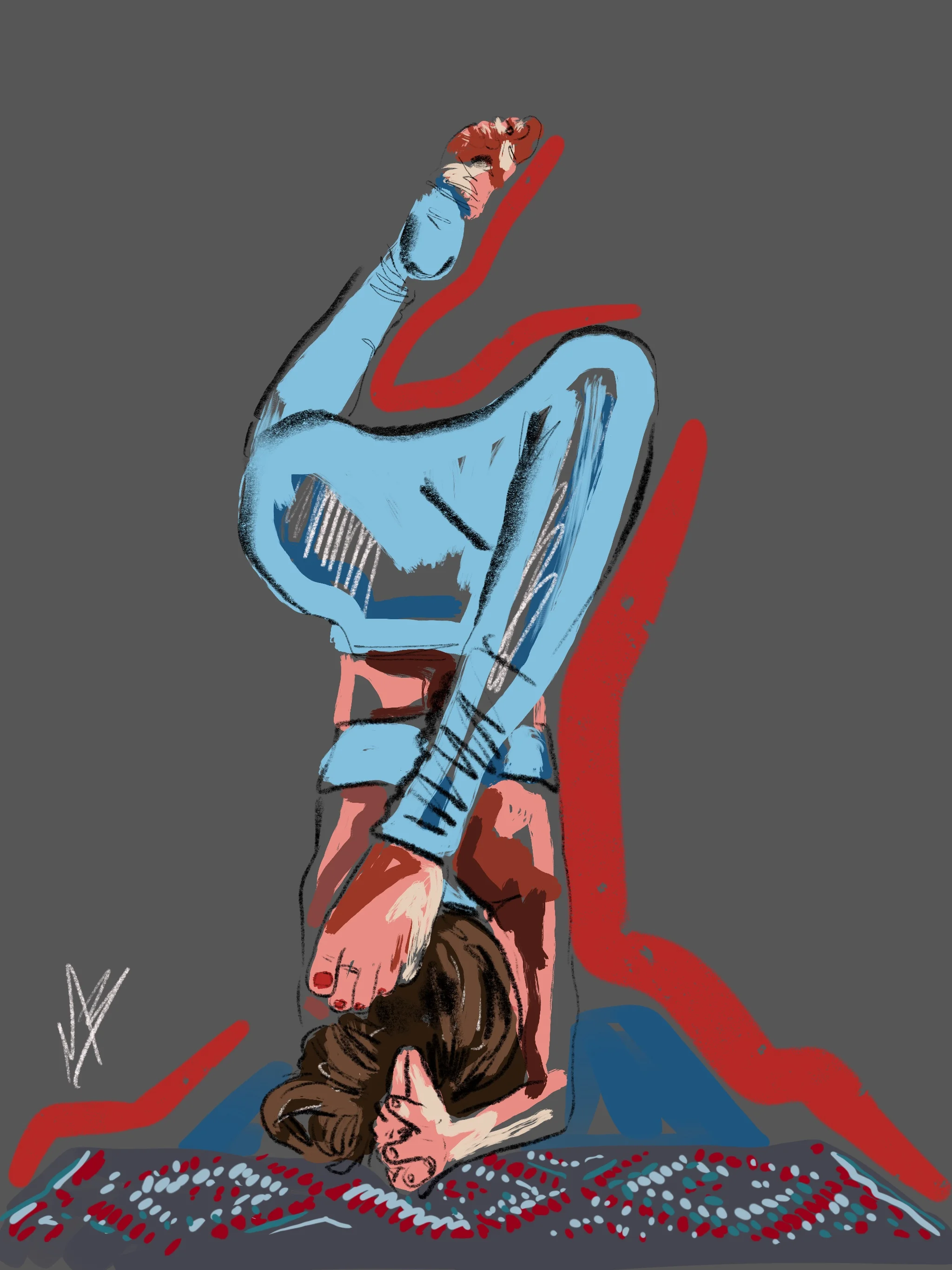 It’s ok to bend over backwards for people. Just certain people, in certain seasons. It’s not meant to be a consistent posture. | art inspired by @yogaloveflow @lightfulyogini @slowtide @aloyoga #yoga 