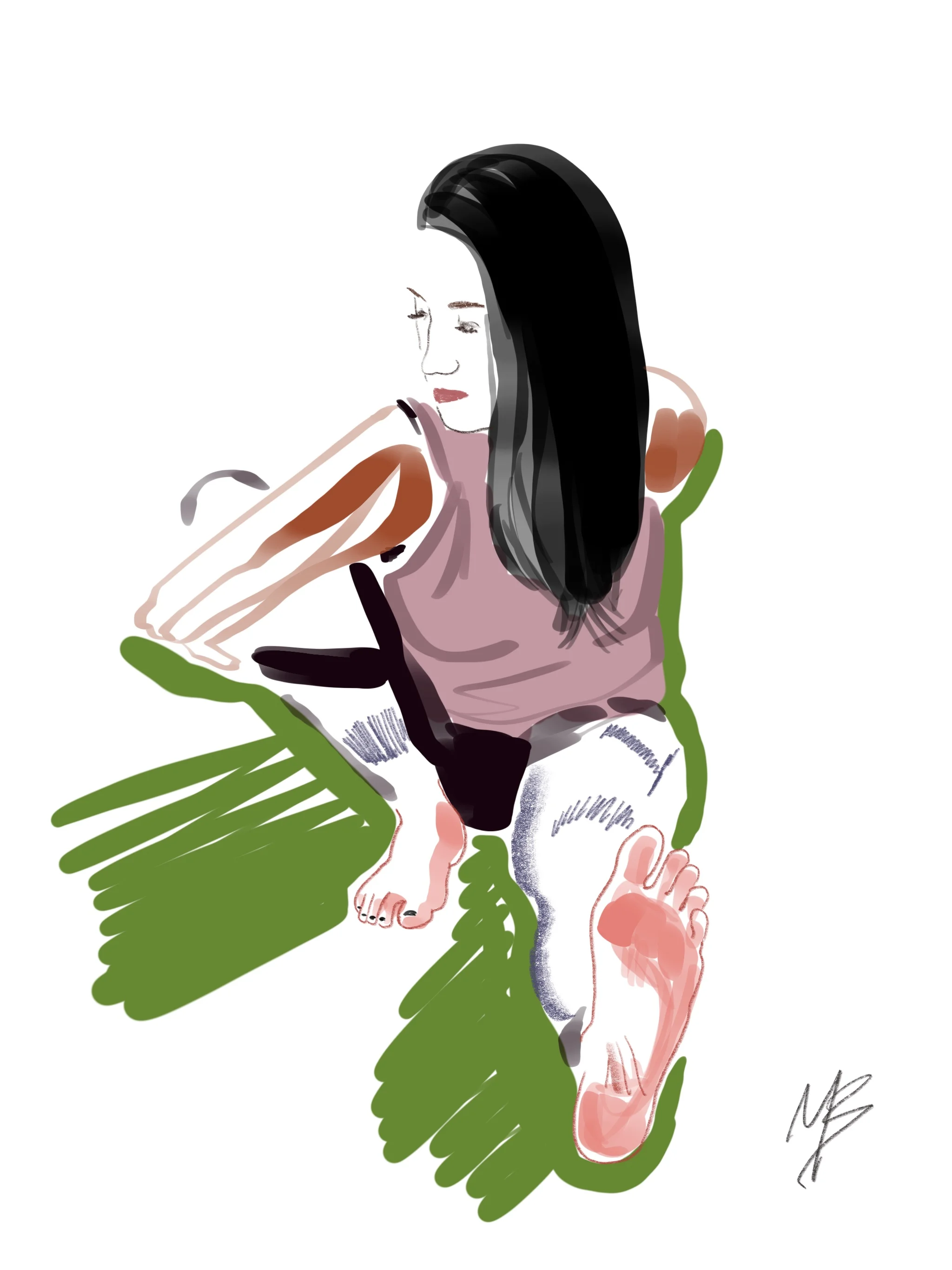Every morning is a fresh start. How you use it is up to you. | art inspired by @ericastanzioneyoga   #yoga #yogi #yogaart #yogaartist #morning 