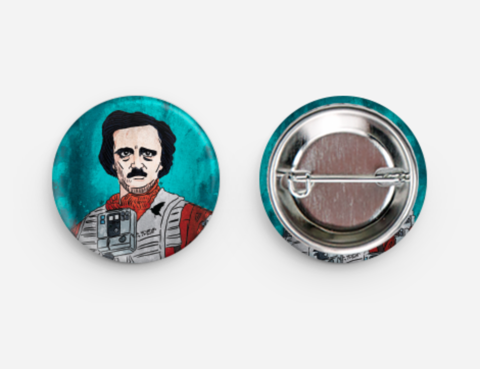 Edgar Allan Poe Dameron 1.5 round button