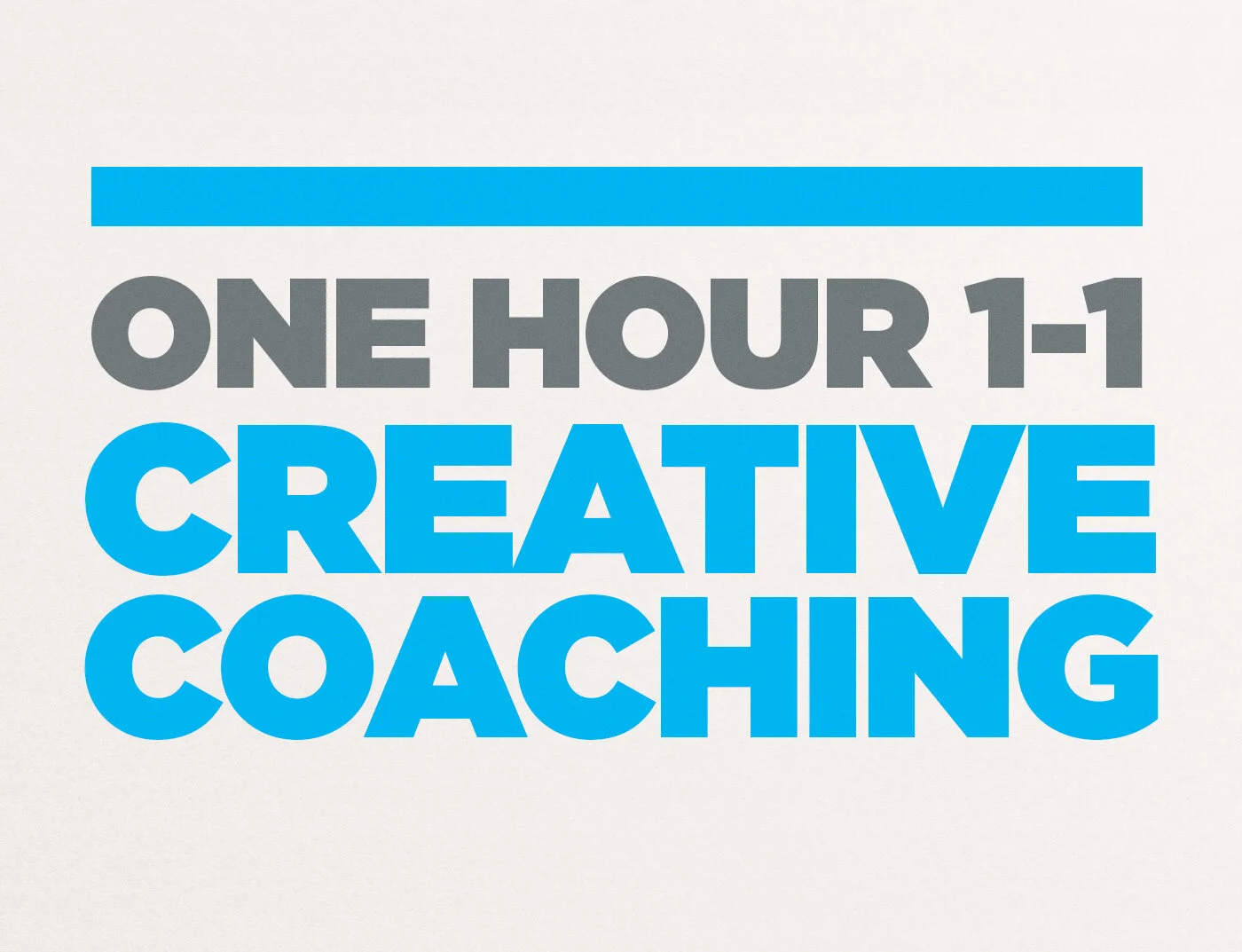 One hour 1-1 Creative Coaching