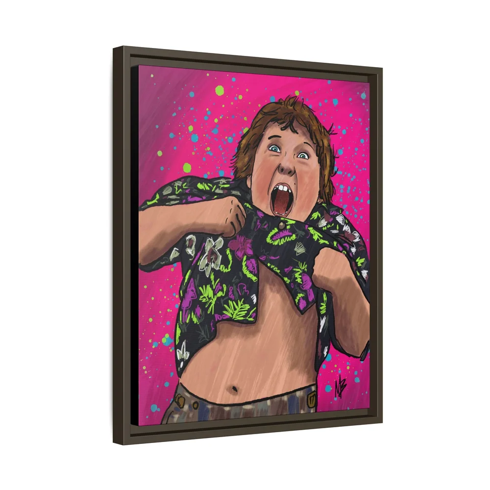 The Goonies | Chunk | Truffle Shuffle Canvas Wrap, Vertical Frame
