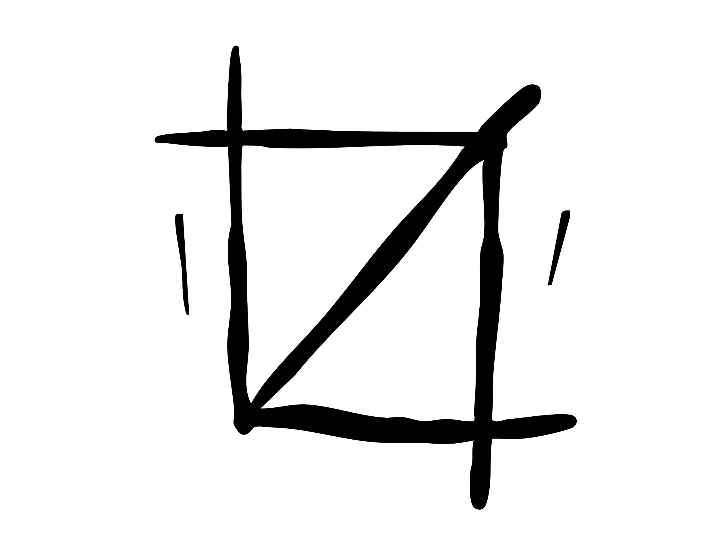 Outline of a crop tool.