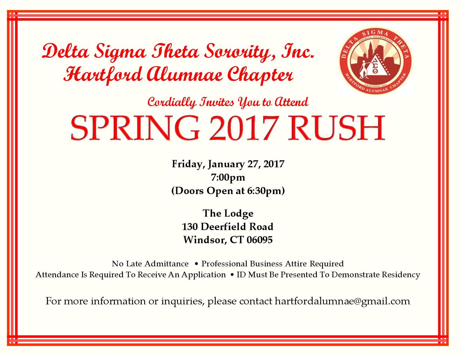 Spring 2017 Rush Meeting — Delta Sigma Theta Sorority, Inc. Hartford  Alumnae Chapter