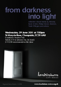 from darkness into light concert image