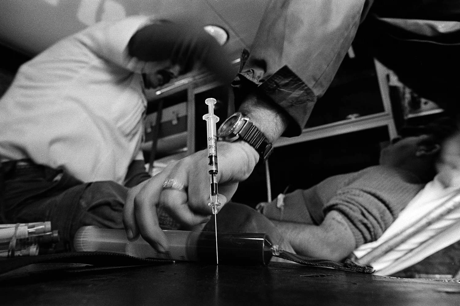 In an ambulance Denver, CO. 1987