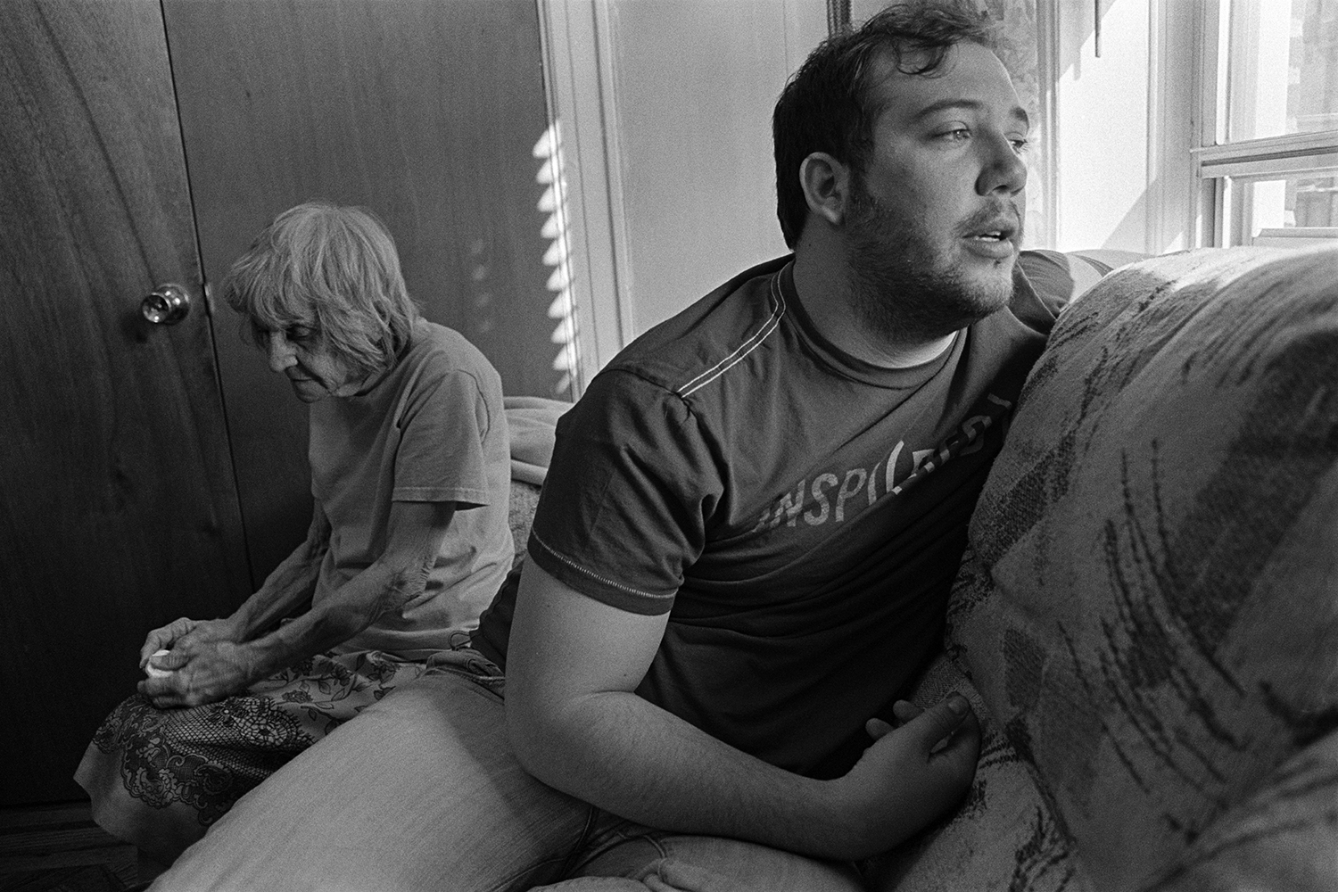   Former combat medic, Michael Harmon and his grandmother  Brooklyn, NY. &nbsp;2007 