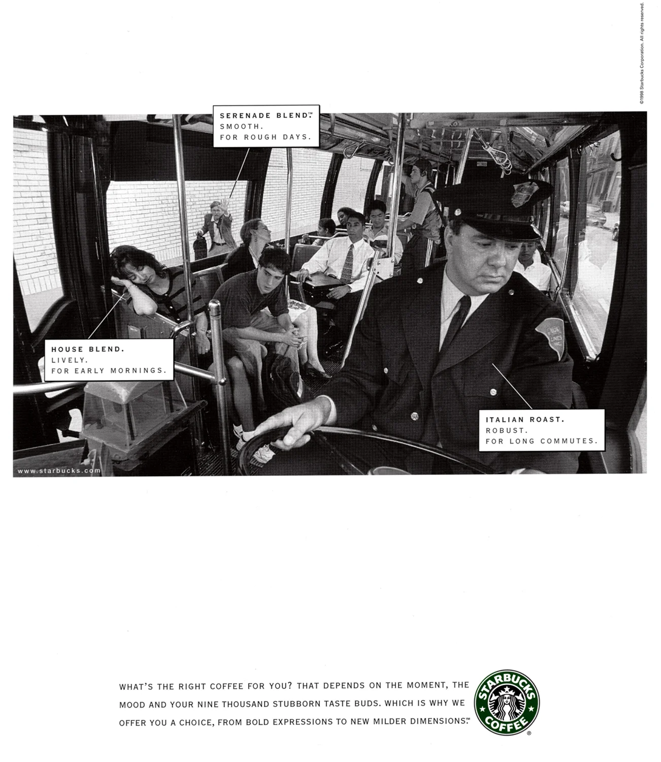 Starbucks Taste Spectrum Campaign BBDO, Los Angeles 1998