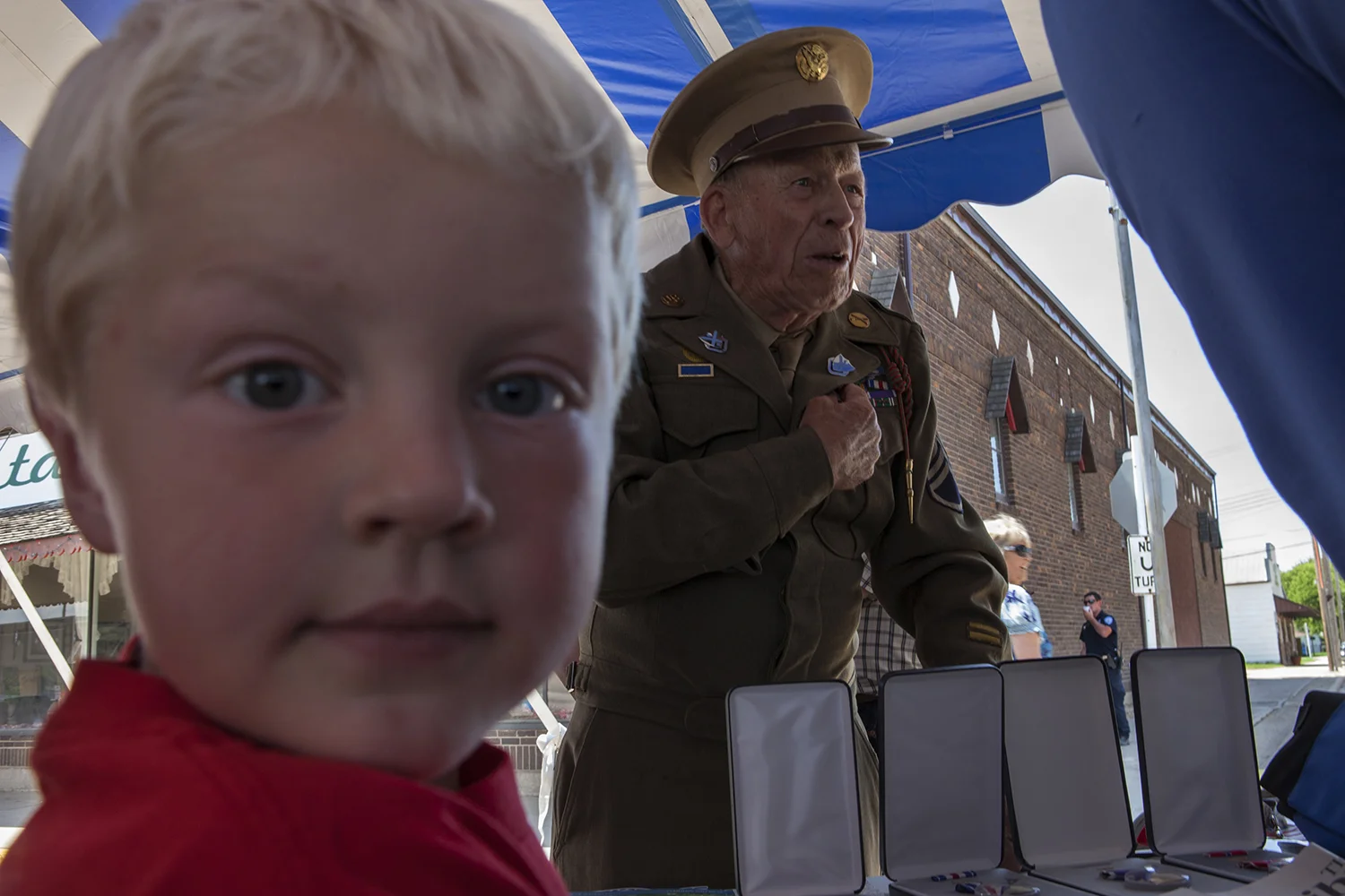 World War II veteran at a July 4th celebration Tioga, ND. 2012