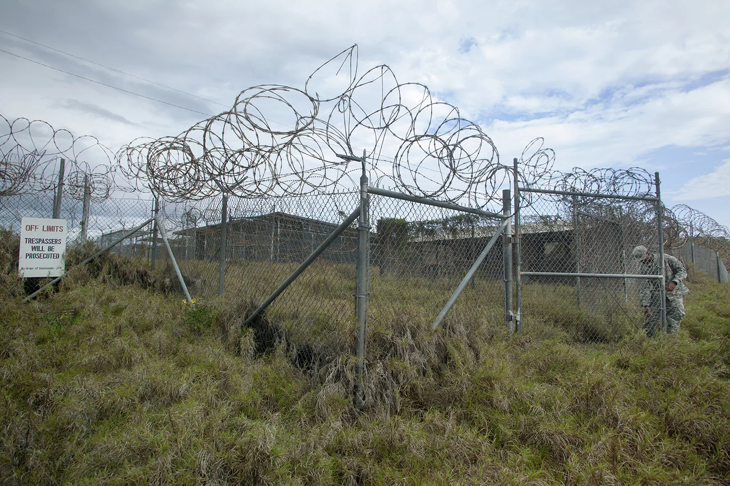 Entrance to Camp X-Ray, the most notorious detention camp Guantanamo Bay Detention Camp Caimanera, Cuba. 2013