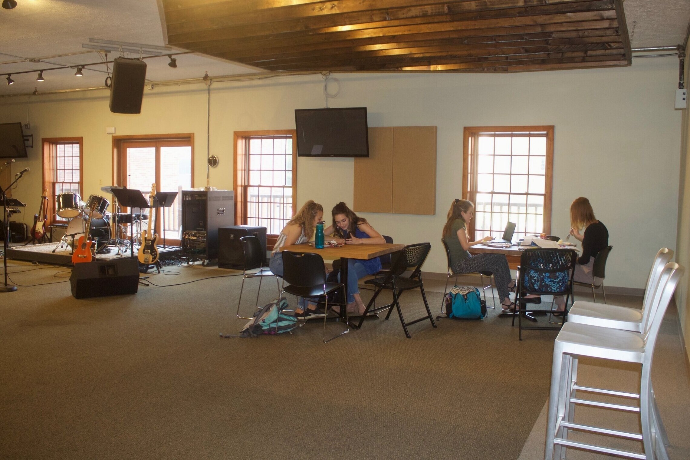 Students Studying in Great Room