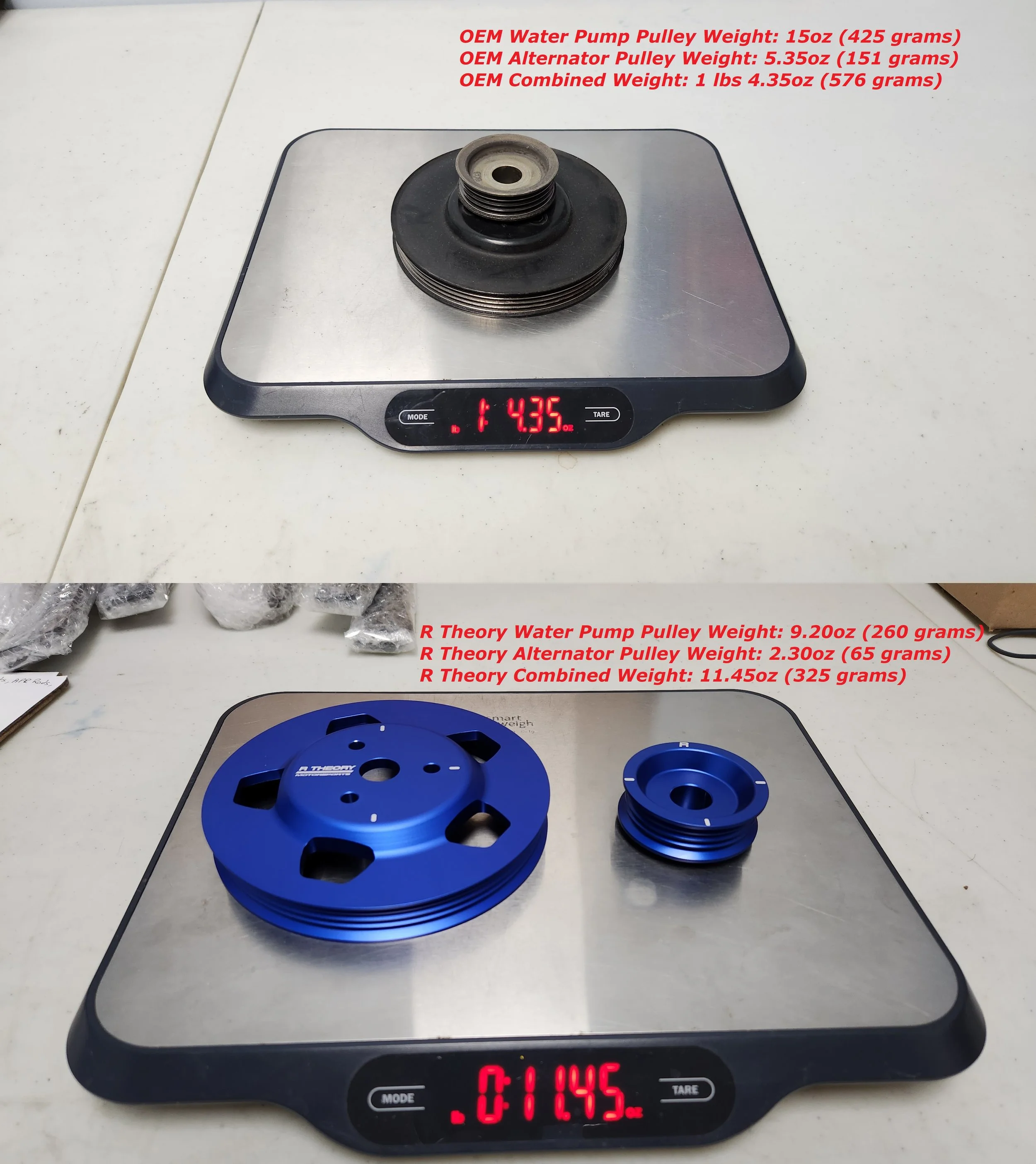 NA/NB MX5 Miata Billet Aluminum Alternator and Water Pump Pulley *Set