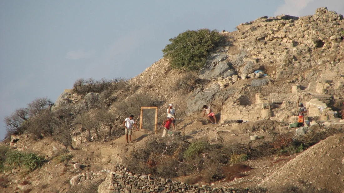 This dig was on a cliff overlooking a harbor town in Turkey. I didn't make it over there, but I was dying to know what they were looking for!