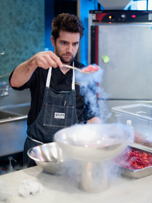 Chef Marcel Vigneron in the Cuisine Unlimited kitchens in Salt Lake City