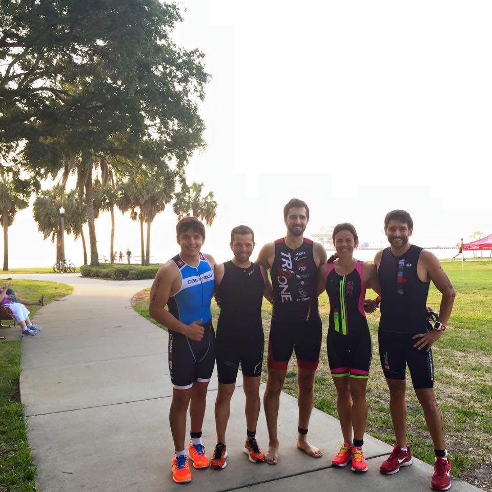 Prerace warm up with Padawan Sebas, myself, Kiko, Michi and Bernie