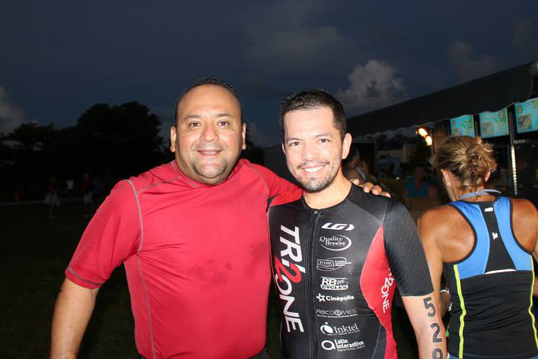 My cousin Luchosh, attempting his first triathlon!