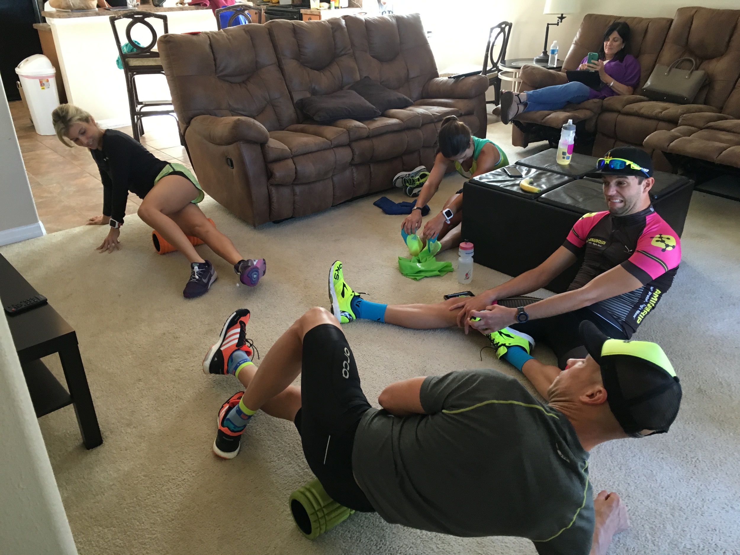 Some serious stretching going on at the house