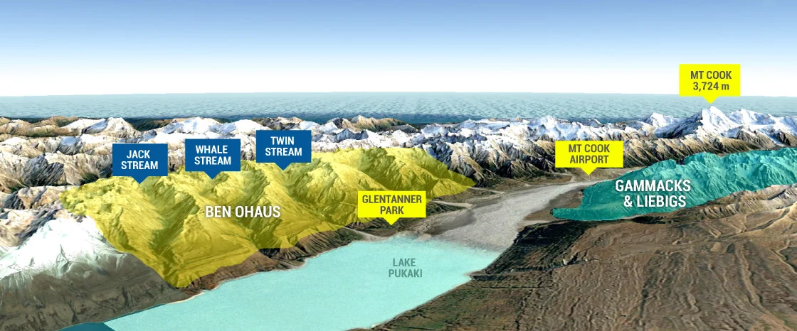 HeliCamp Zones at Aoraki Mount Cook