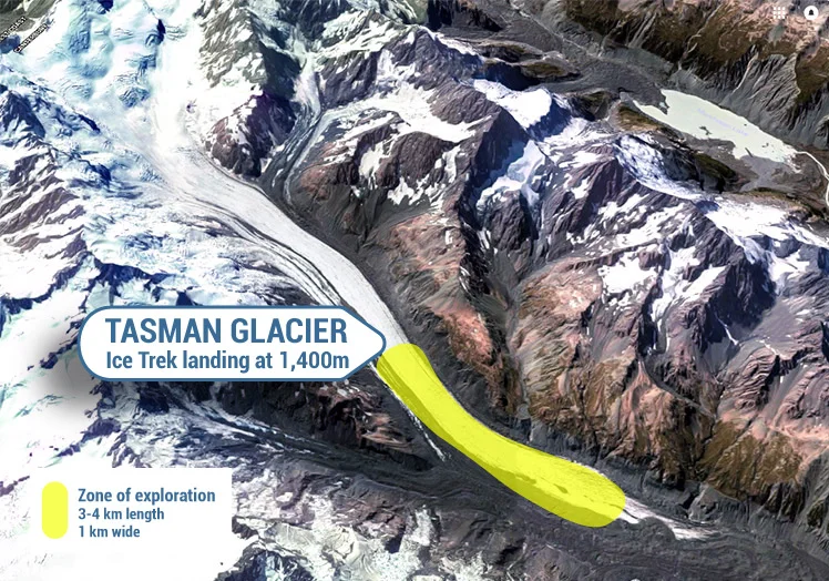 TASMAN GLACIER ICE TREK ZONE