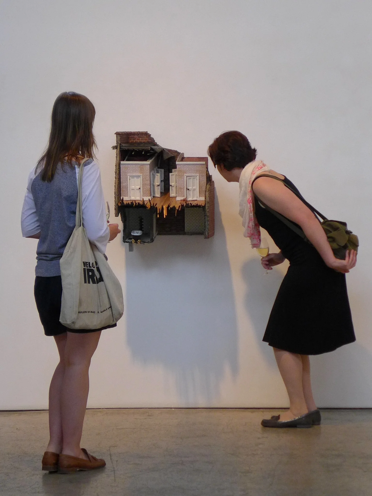    'Lee Greenwood'&nbsp;  Installation Detail  Wood, MDF, acrylic, enamel, india ink, chipboard, paper   19.5”W x 24”H x 18”D   2014 