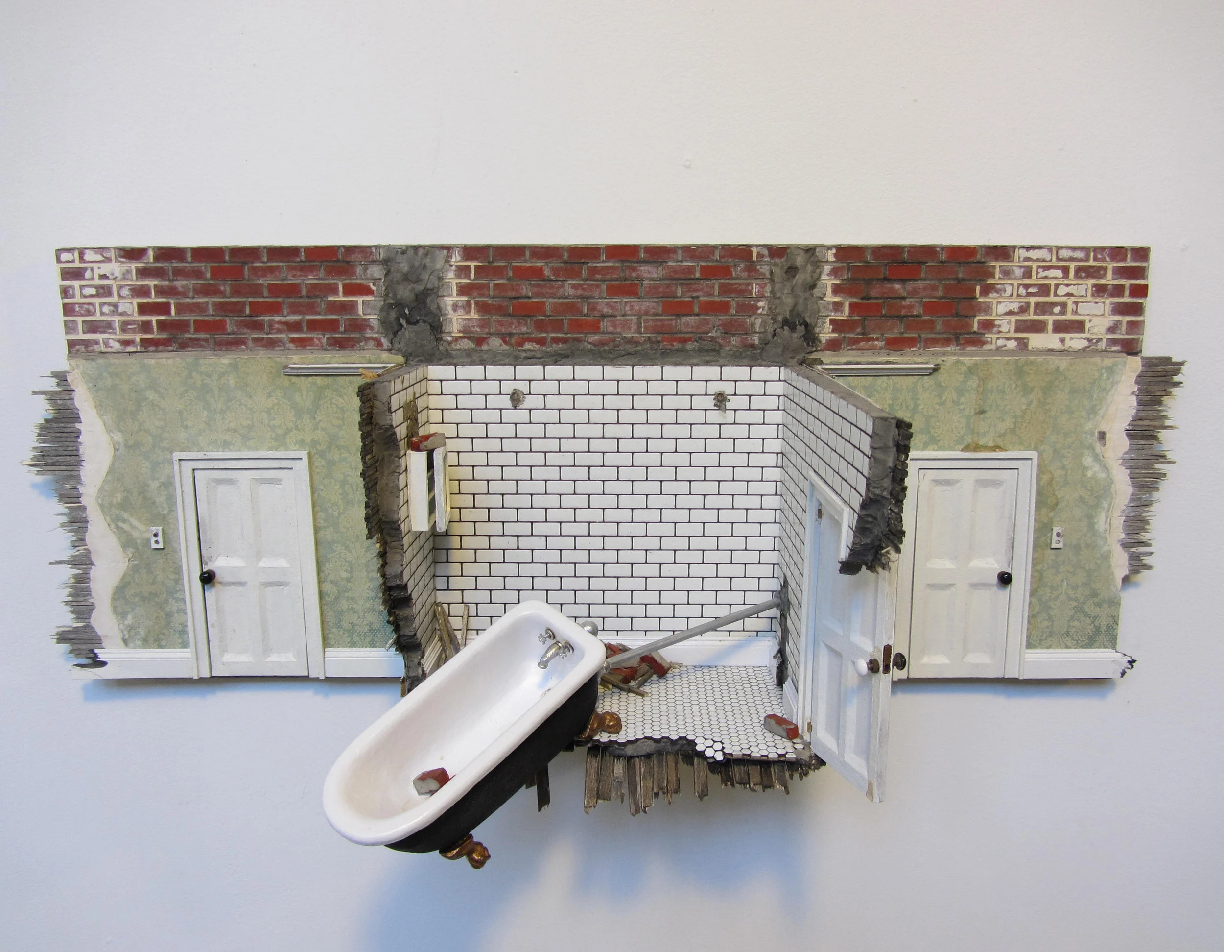 'Nihil Obstat’ Wood, cast plastic, chipboard, acrylic, mdf, plaster, ink 24”W x 14”H x 6”D 2016 Private Collection