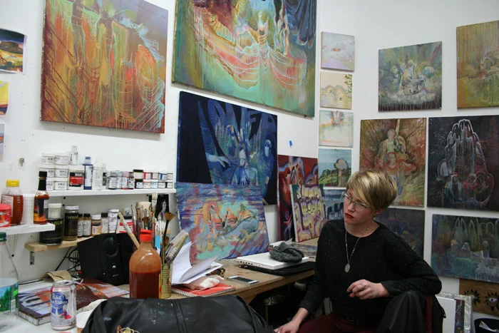 Jen in her studio in Brooklyn.