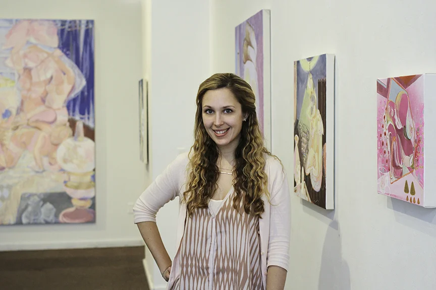 Monica at the opening of her recent solo show at Fulton Street Gallery in Troy, New York.