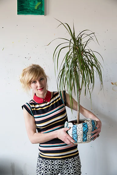 Caroline in her studio! Photo credit: The Morrisons