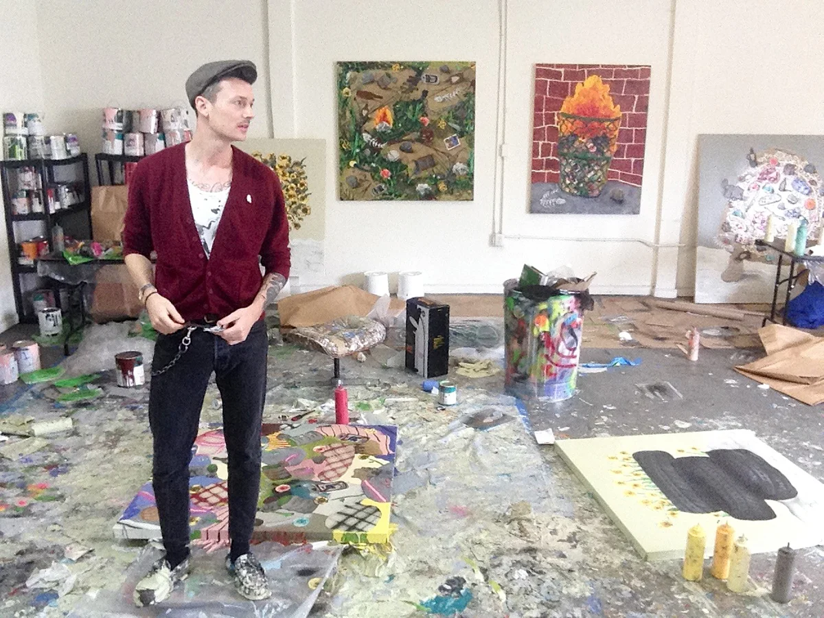 Mark Posey in his studio in Los Angeles.