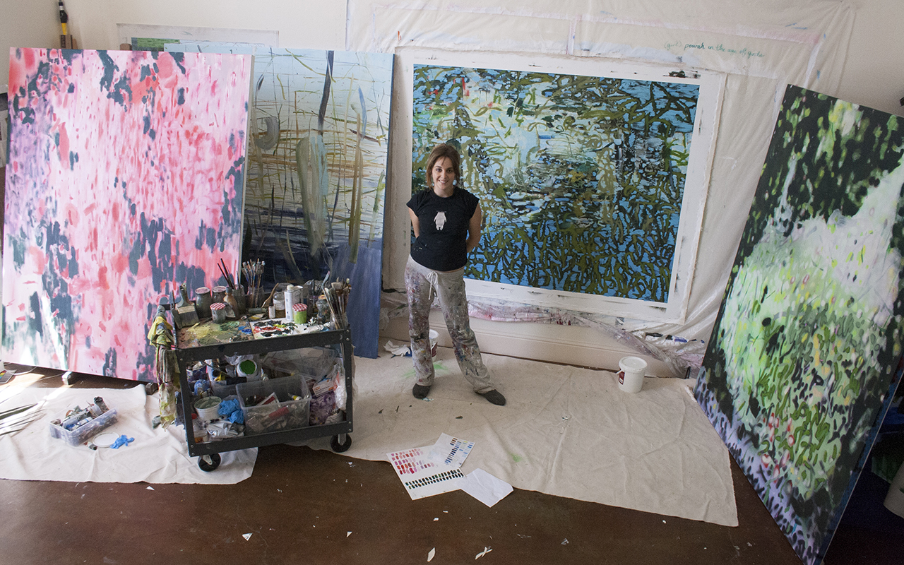 Emma in her live/work studio space in Oakland, California
