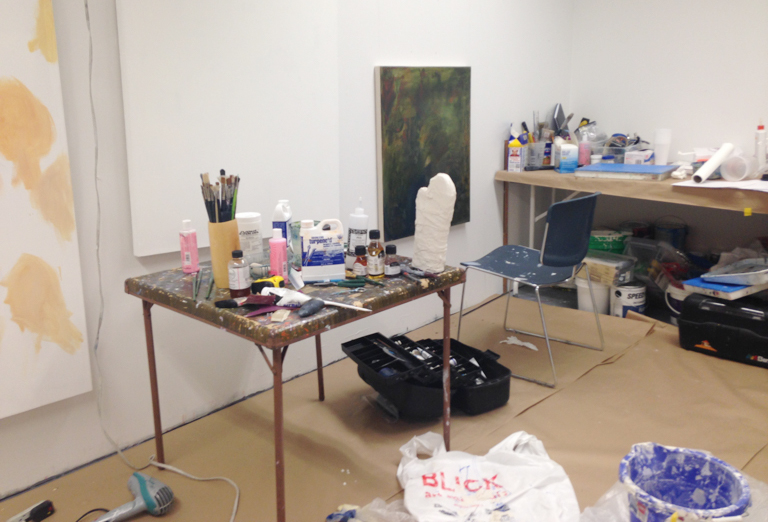 Katie's studio at SAIC in Chicago.