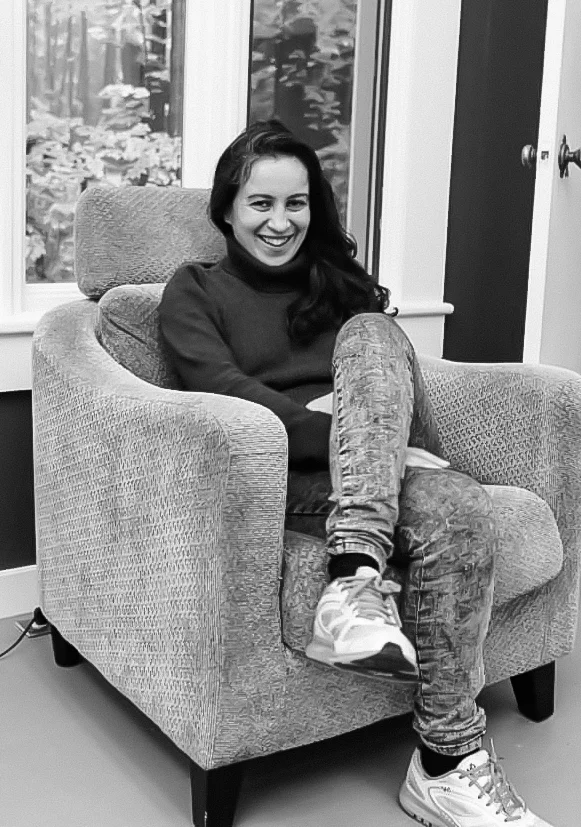 Yevgeniya in her studio at the MacDowell Colony in Peterborough, NH.