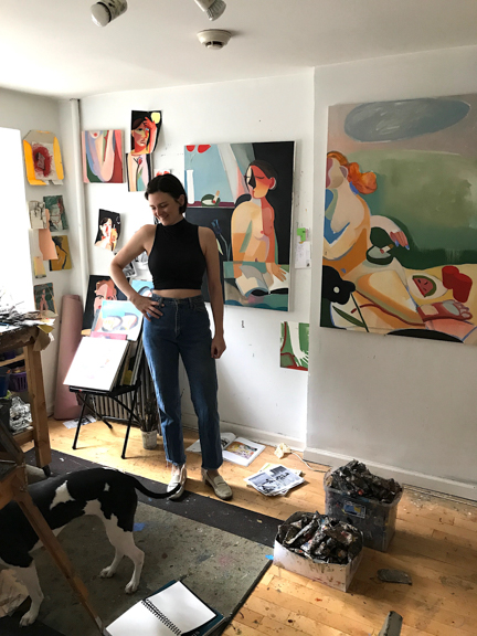 Danielle in her studio.