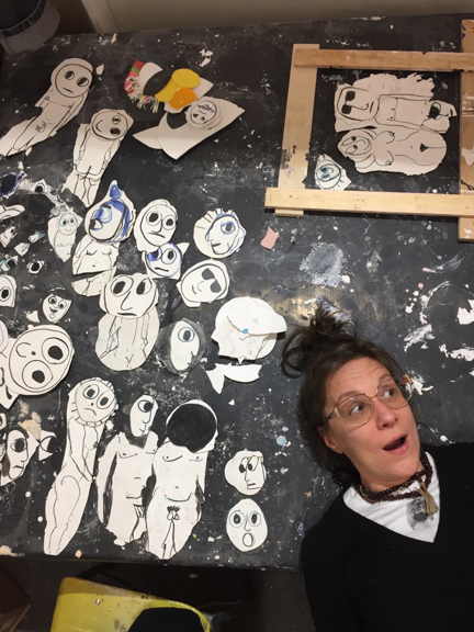 Erin in her studio. Photo by Dan Bainbridge.