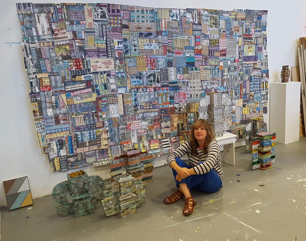 Sue in the studio. Photo by MacArthur Freeman.
