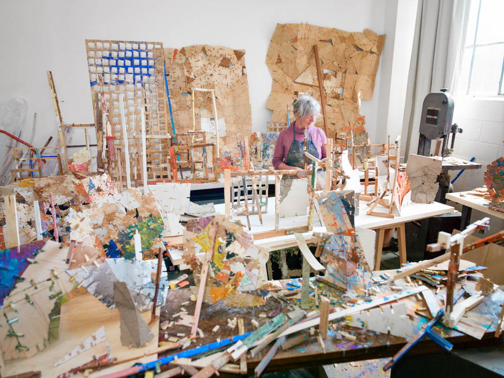 Helen at work in her studio.