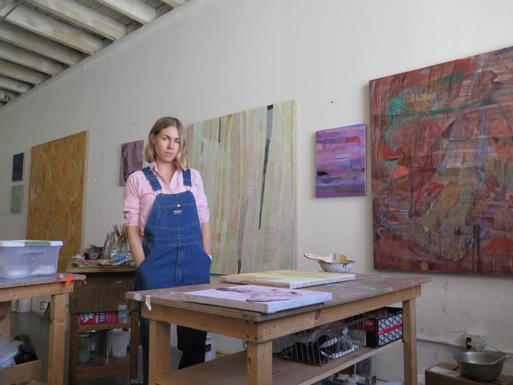 Clare at work in her studio.