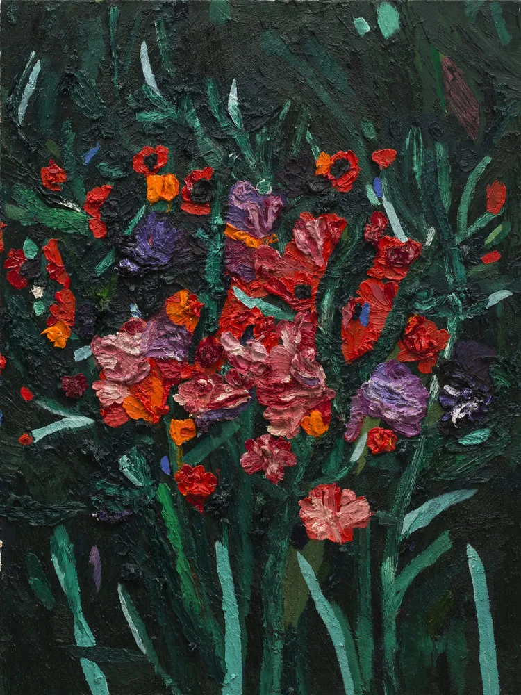 Emilia Olsen  New Mexico , 2018 Oil, acrylic, pumice medium on canvas 40 x 30 in.